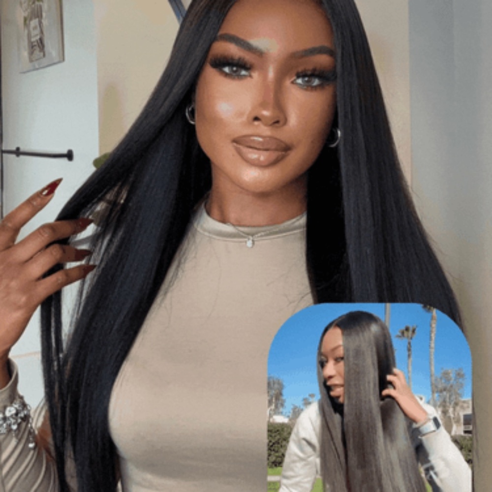 UNice 7x5 Bye Bye Slip™ & 13x4 Pre-Everything™ WGluel Lace Black & Balayage High